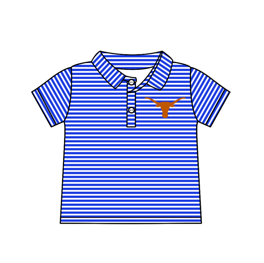 custom moq 3 eta 6-8weeks baby boy clothes team purple striped short sleeve top-25.4.29