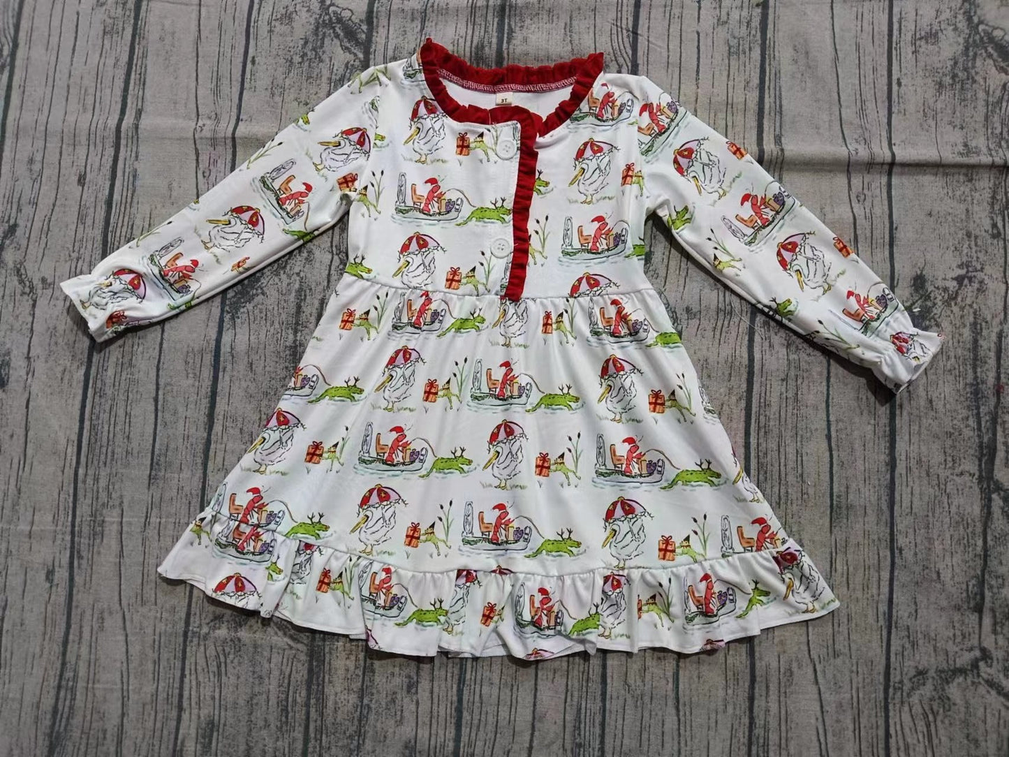 Custom moq 5 eta 6-7weeks baby girl clothes long sleeve dress-25.9.13