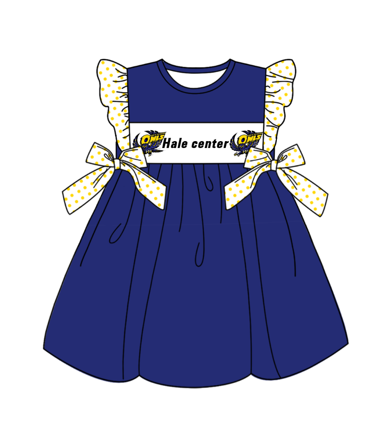 custom moq 3 eta 6-7weeks baby girls clothes flying Sleeves Dress