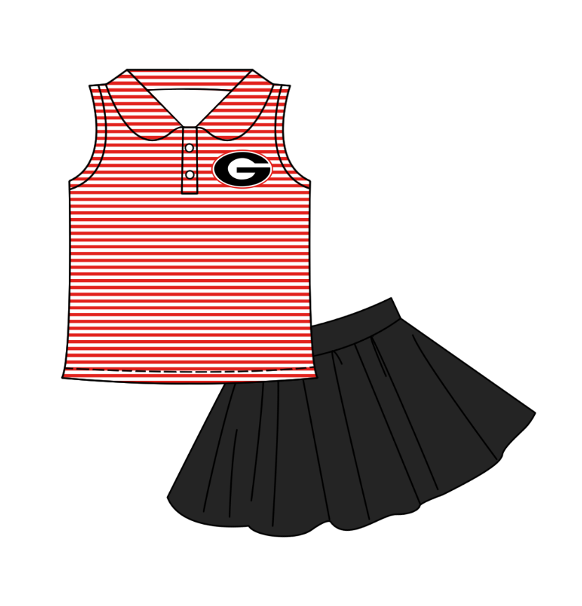 Custom summer baby girls clothes team short sleeve shorts sets dress