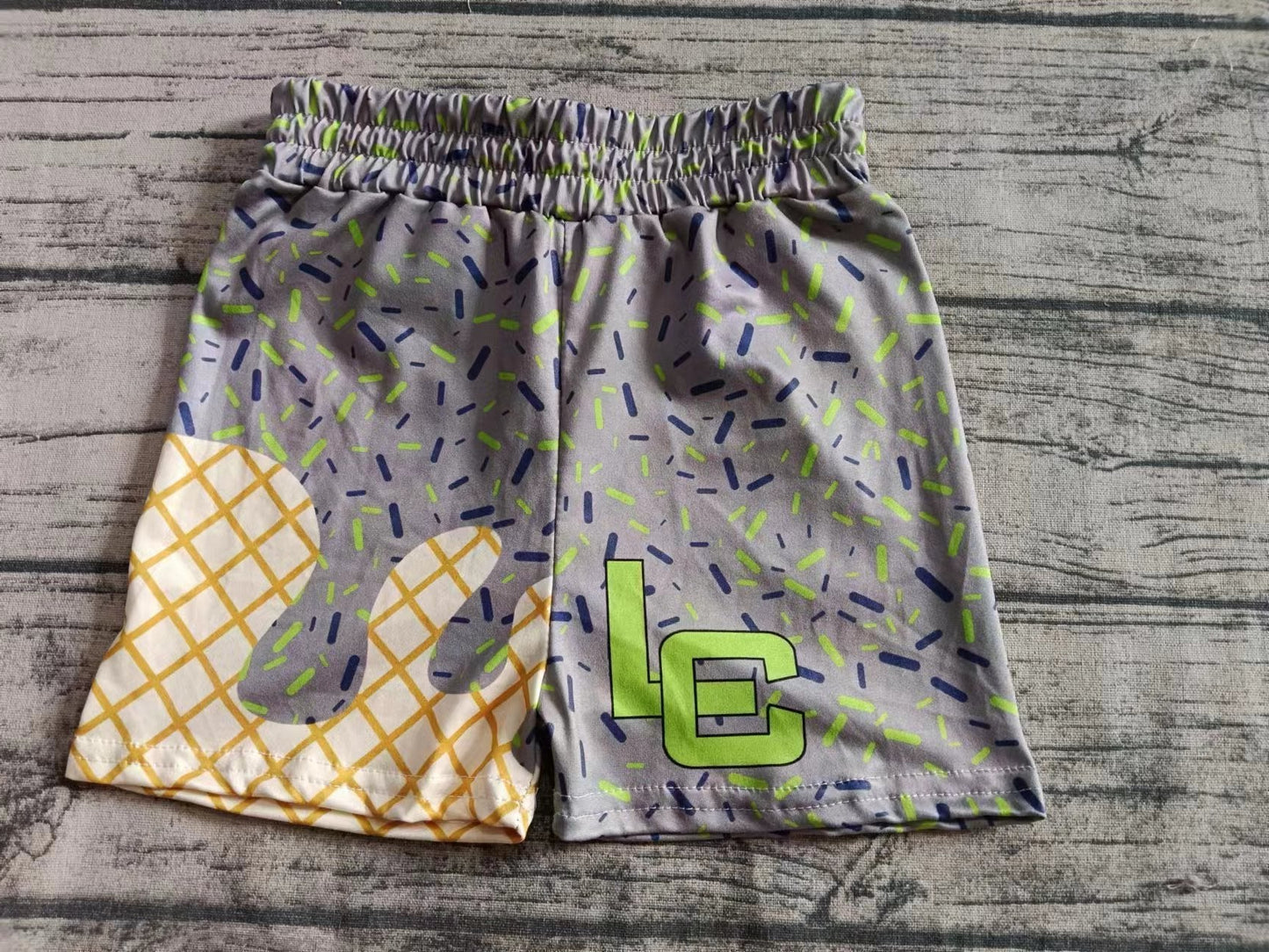 custom moq 3 eta 6-8weeks kids and adult Gold White Beach Summer Shorts