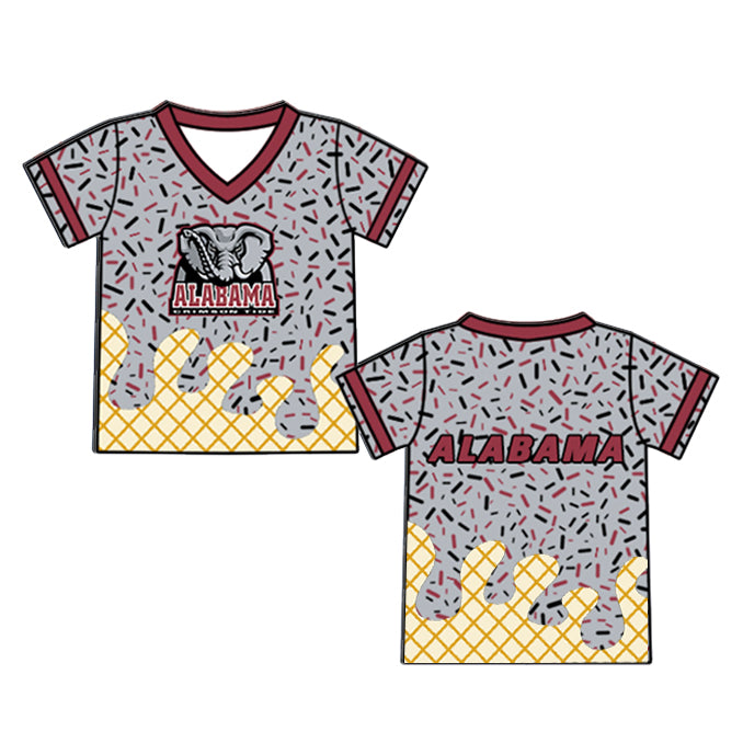 custom moq 3 eta 6-8weeks baby boy clothes brick red short sleeve top-25.4.30