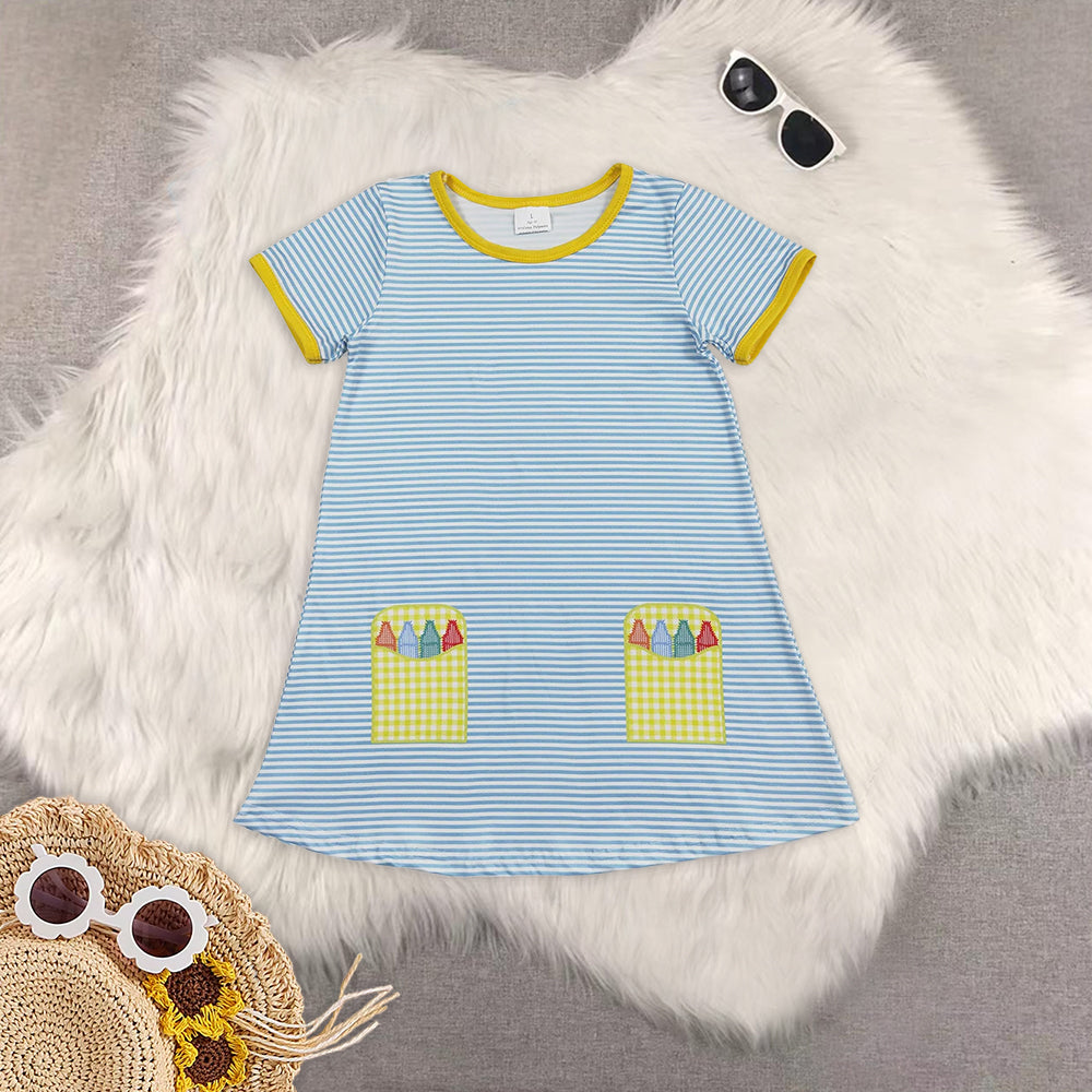 RTS NO MOQ baby boy Clothes back to school short sleeve shorts Sets dress