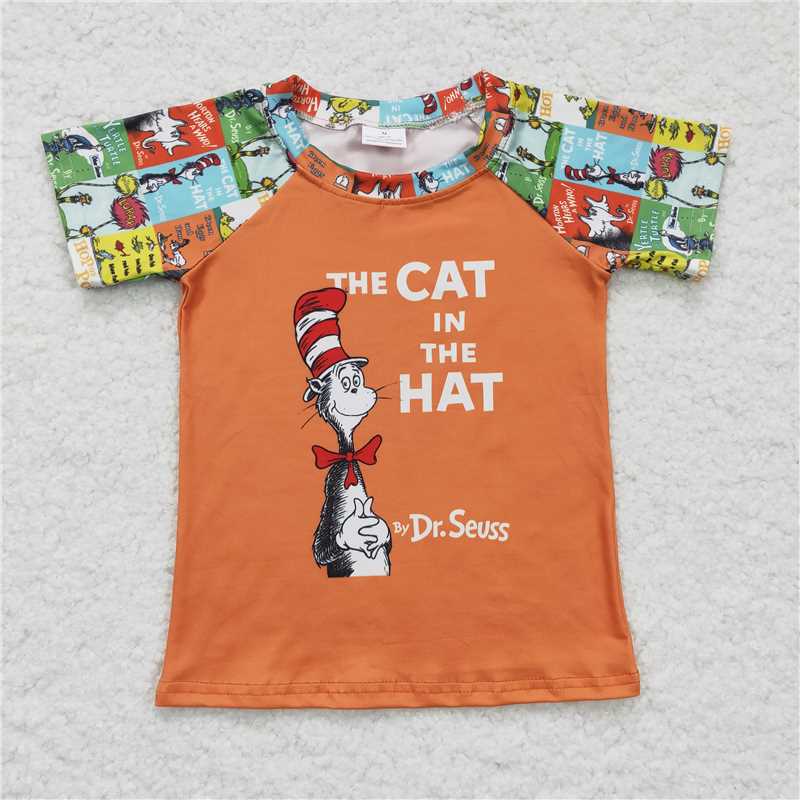 A2-11 dr seuss patchwork boys short sleeve top