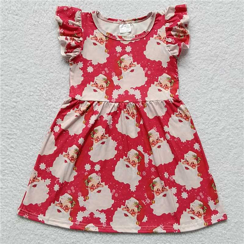 Santa red flying sleeve dress 圣诞老人红色飞袖裙