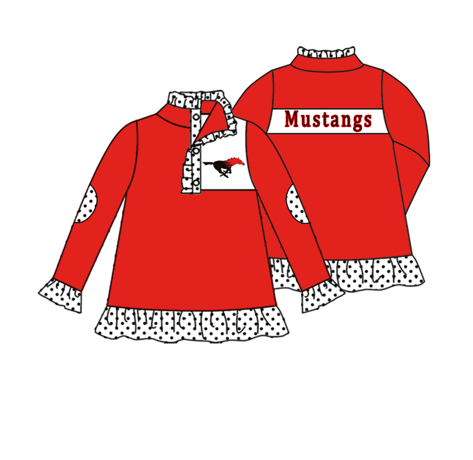 PRE ORDER Deadline July 21 custom no moq Children's boutique clothing soprt teams red jacket
