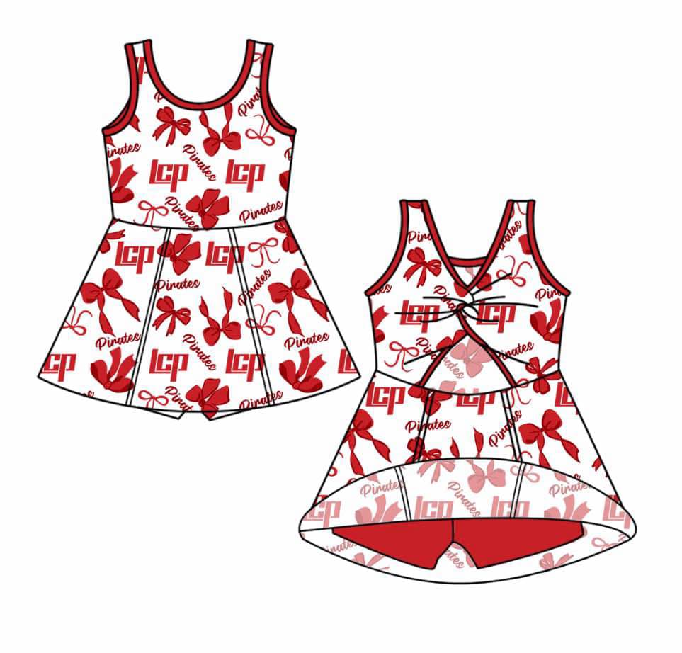 PRE ORDER Deadline July 19 custom no moq kids clothing Red summer skirt