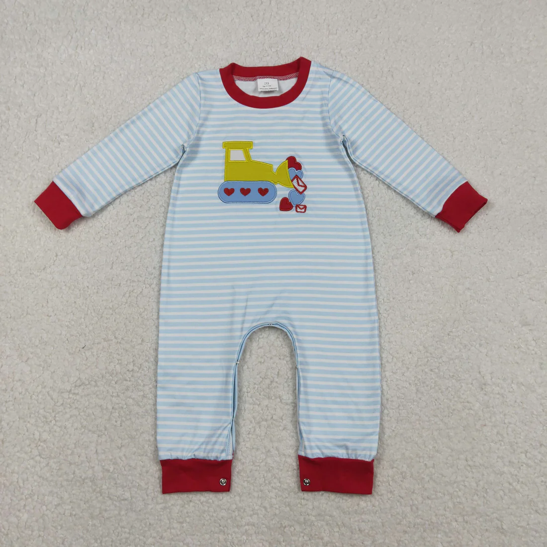 RTS NO MOQ Sibling Baby Boy clothes Embroidery valentine love long-sleeved trousers suit & rompers