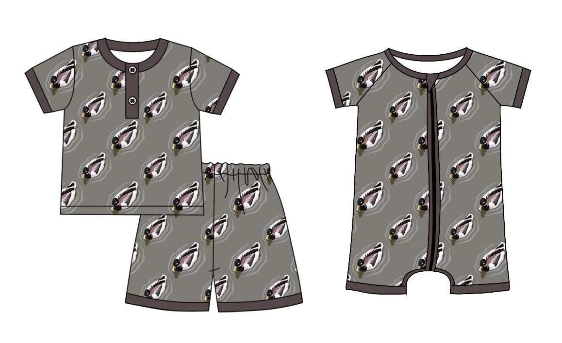 12.30 custom each style moq 5eta 4-6week Sibling Sister duck baby girl short sleeve shorts sets and rompers match design