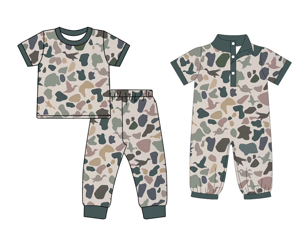 25.11.22 custom each style moq 5 eta 6-8week Sibling Sisters camouflage baby boy clothes short sleeve pants sets and romper match family design