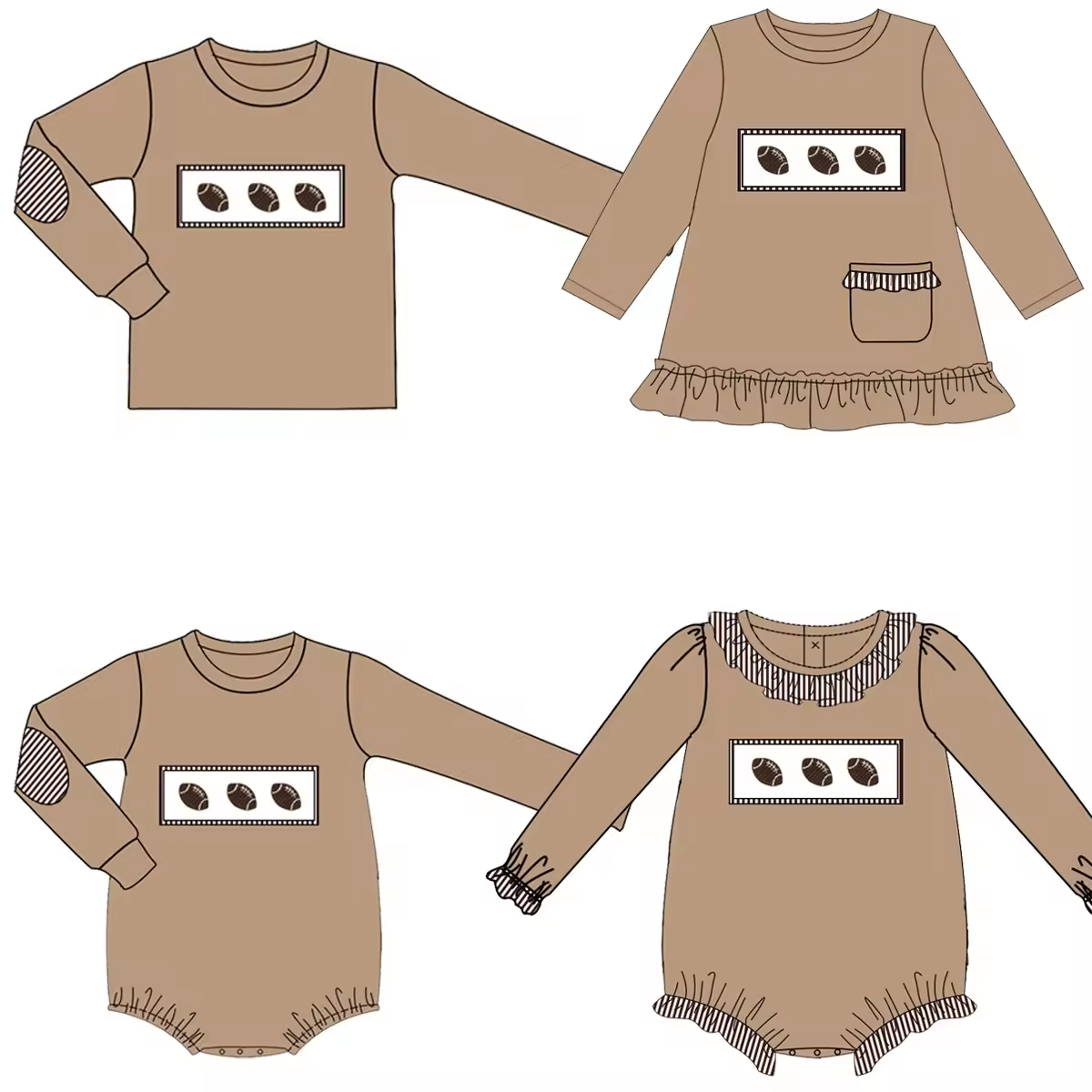 Custom moq 3 mix size eta 6-8 weeks Sphere Pattern Tan Mixed Set