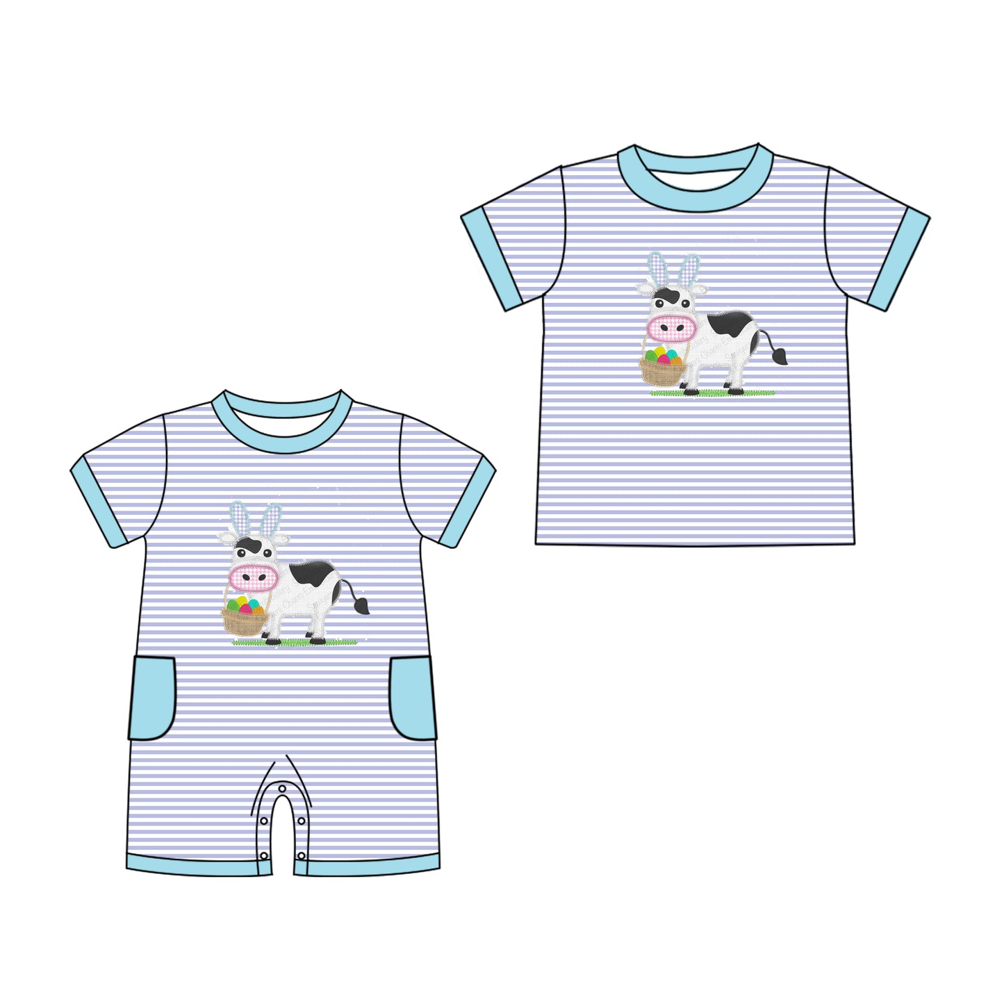 25.11.22 Custom each style moq 5 eta 6-8 week Sibling Sister cow baby boy short sleeve top and rompers match family design