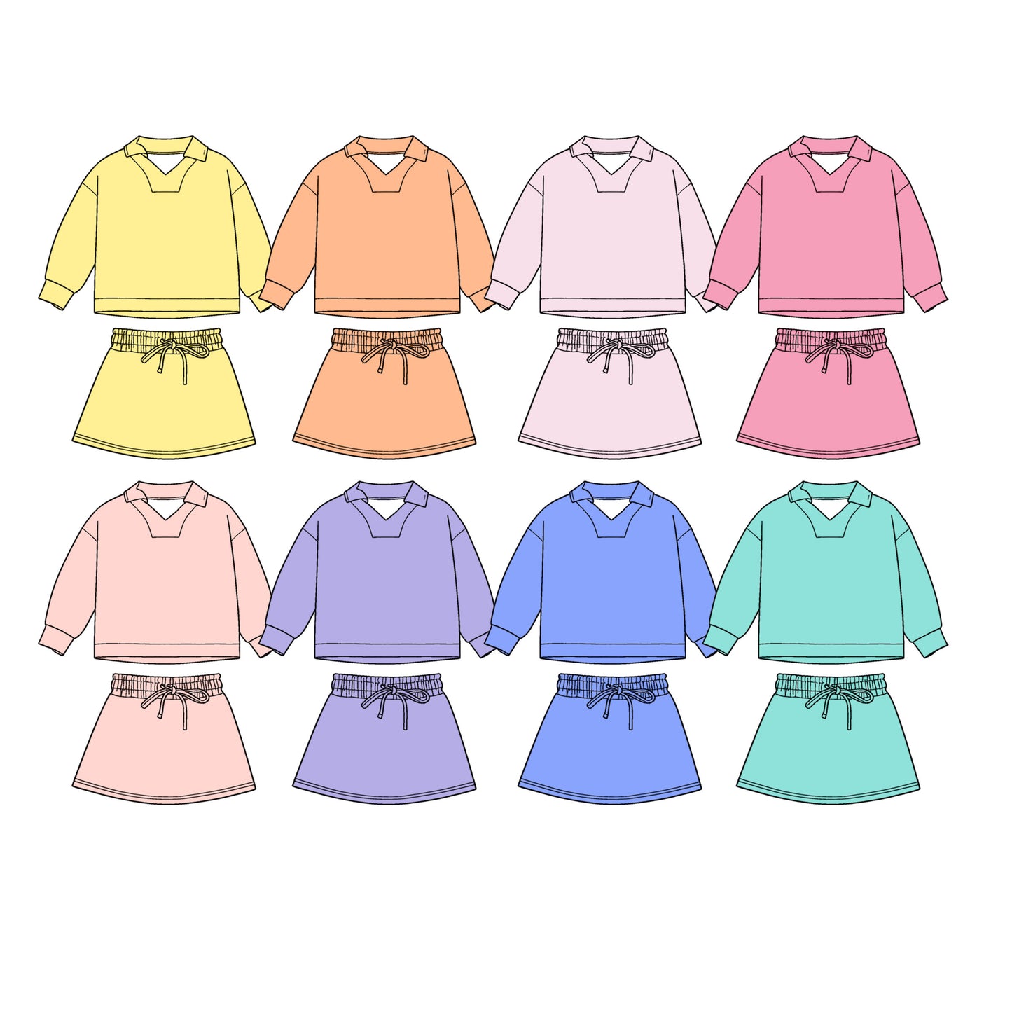 25.12.2 custom each style moq 5 eta 6-8week Sibling Sisters baby girl clothes long sleeve shorts sets 8 match family design