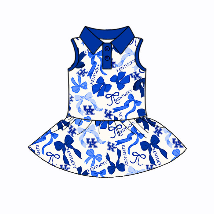 Deadline June 12Custom no moq baby girls summer dress Summer Girls Dress Bow Dress Skirt with Shorts blue dress UK