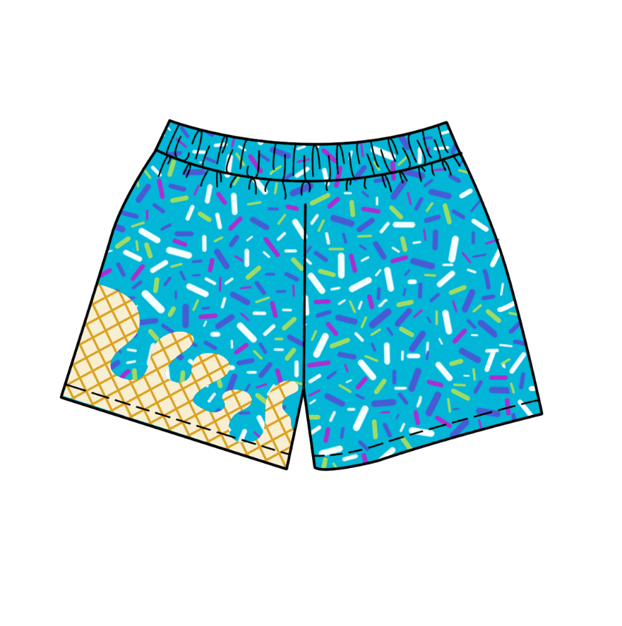 custom moq 3 eta 6-8weeks adult and kids clothes team sky blue Beach Summer Shorts-25.4.30
