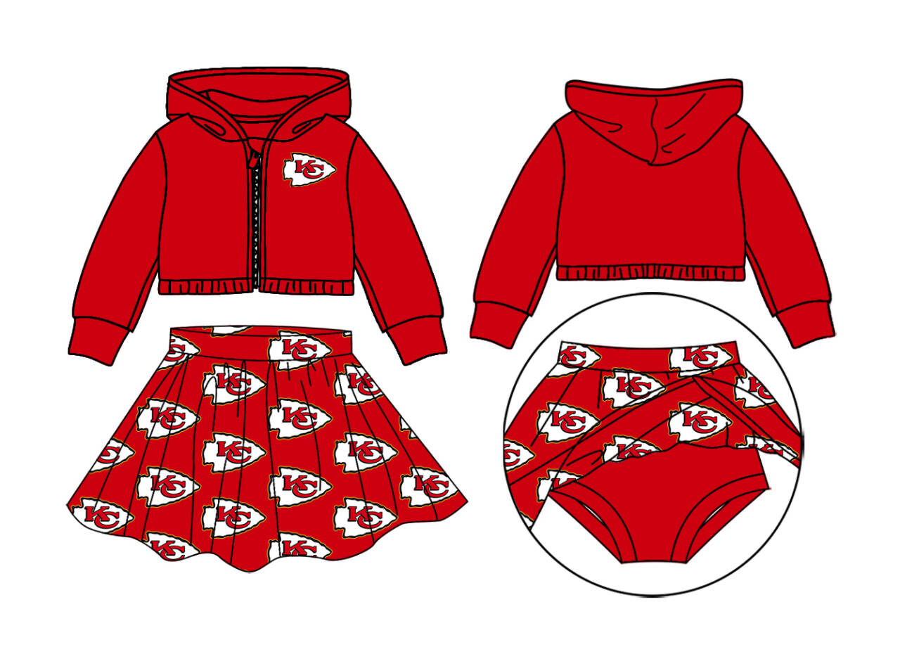PRE ORDER Deadline August 4 close custom no moq Children's boutique clothing Long sleeve and long pants zip up suit red sets