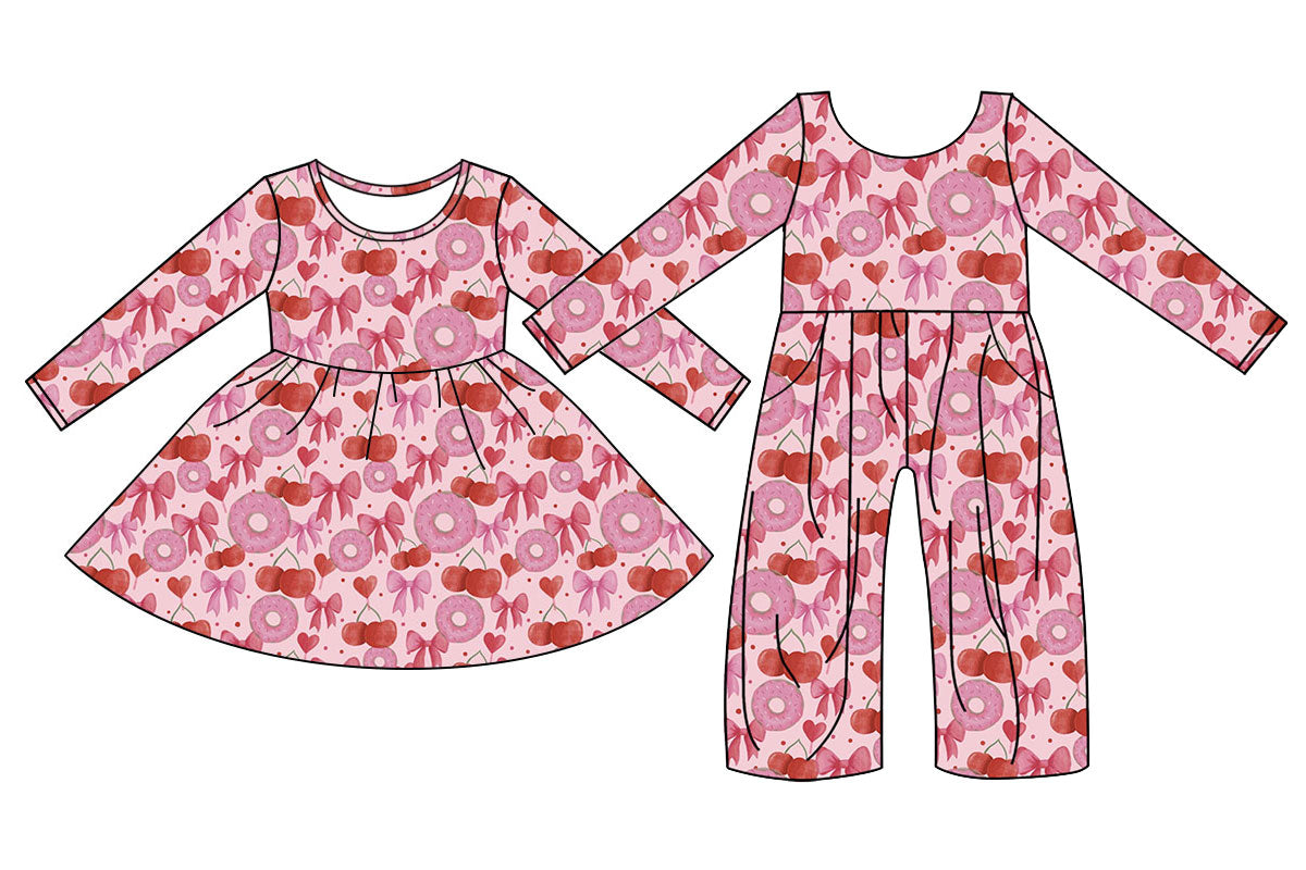 25.11.21 custom each style moq 5 eta 6-8week Sibling Sisters boot bow baby girl long sleeve dress and jumpsuits match family design