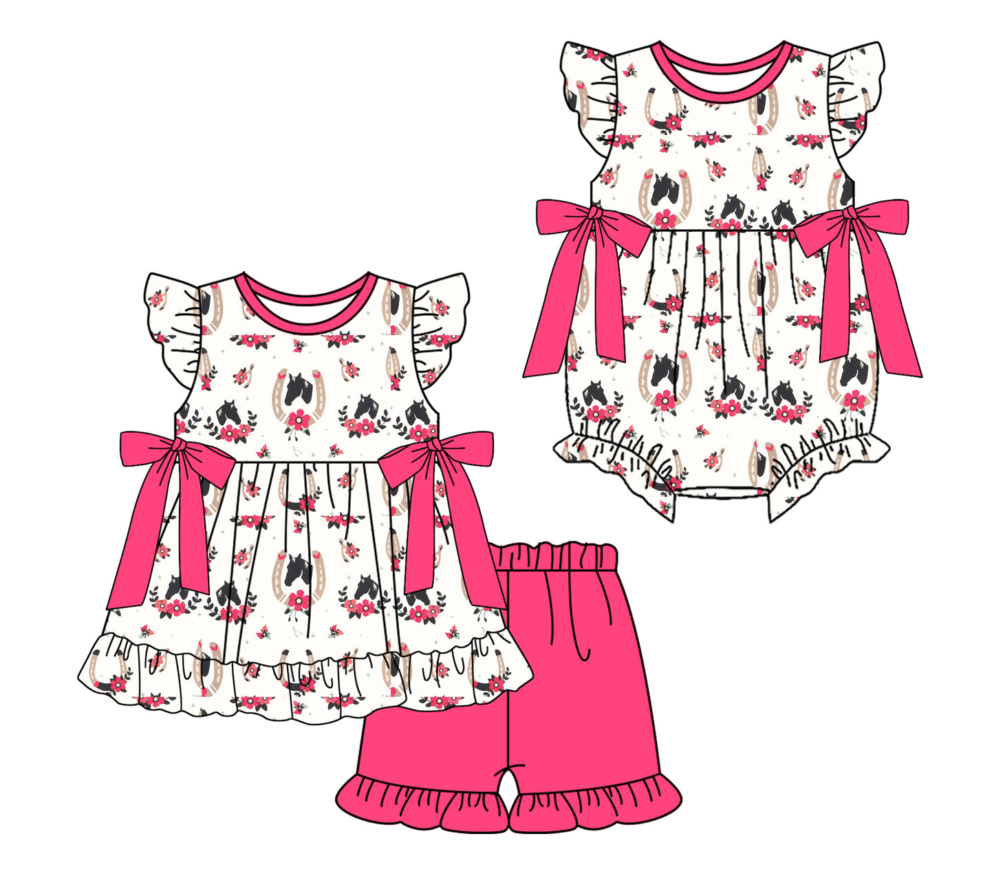 25.11.22 custom each style moq 5 eta 6-8 week Sibling Sister floral baby girl short sleeve shorts sets and rompers match family design