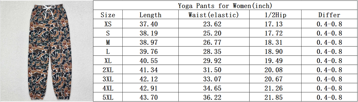 RTS NO MOQ ETA 5/7days Arrived P0621 Adult female yoga camouflage beige trousers