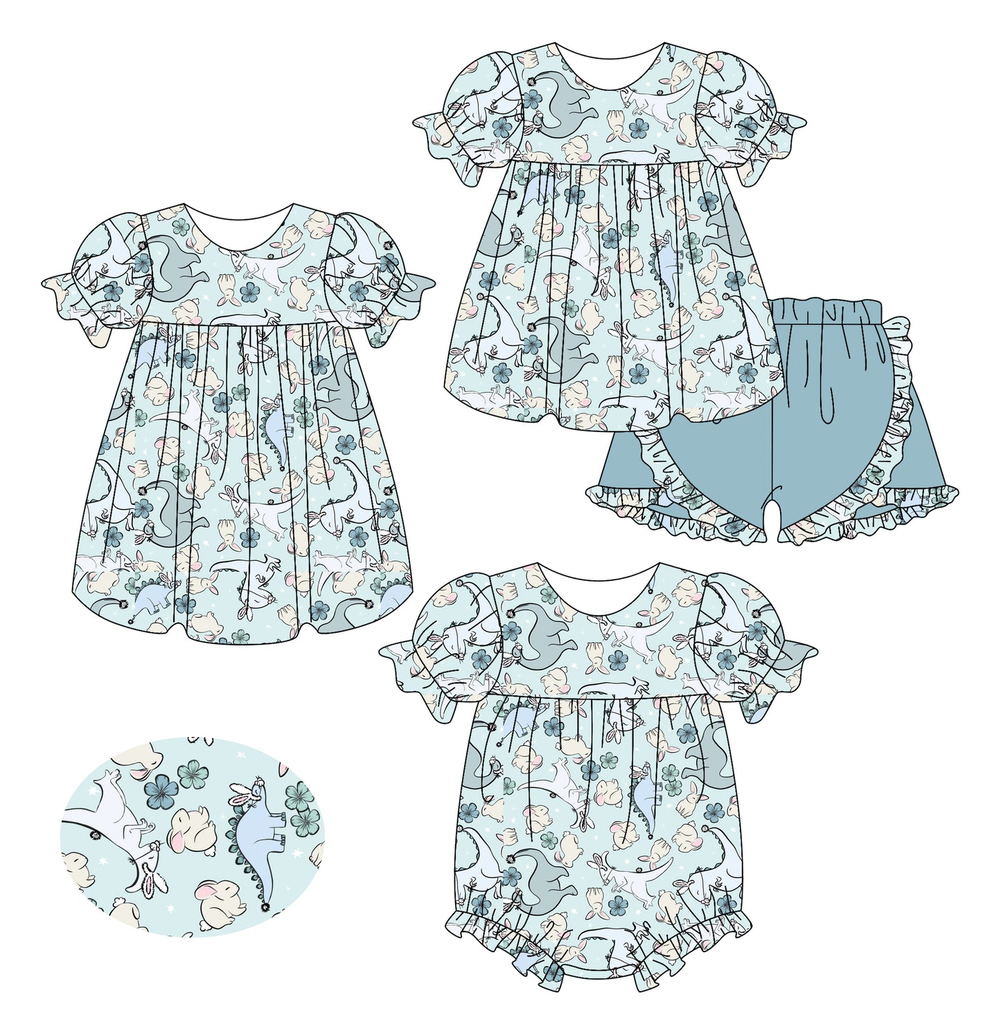 25.123 custom each style moq 5 eta 6-8week Sibling Sister baby short sleeve shorts sets and romper and dress match design