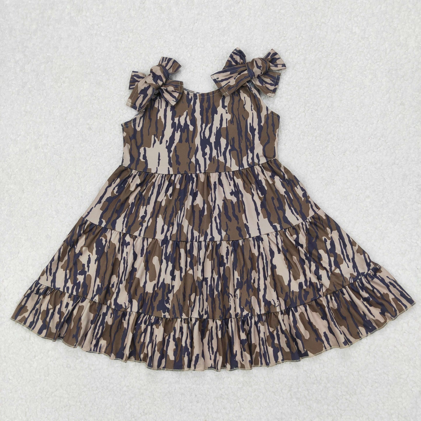 RTS NO MOQ(In Stock) GSD2203 Military green camouflage suspender dress