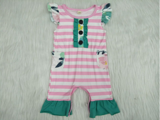 RTS NO MOQ A16-1Green Buckle Bodysuit