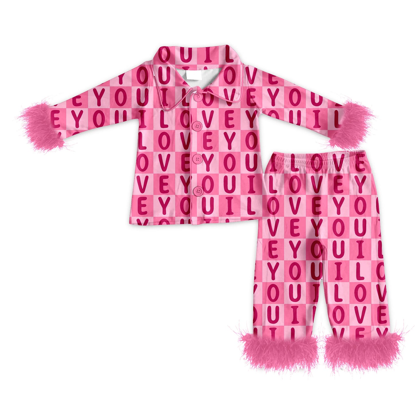 25.11.25 custom each style moq 5 eta 6-8week Sibling Sisters LOVE plush baby girl clothes long sleeve pants sets