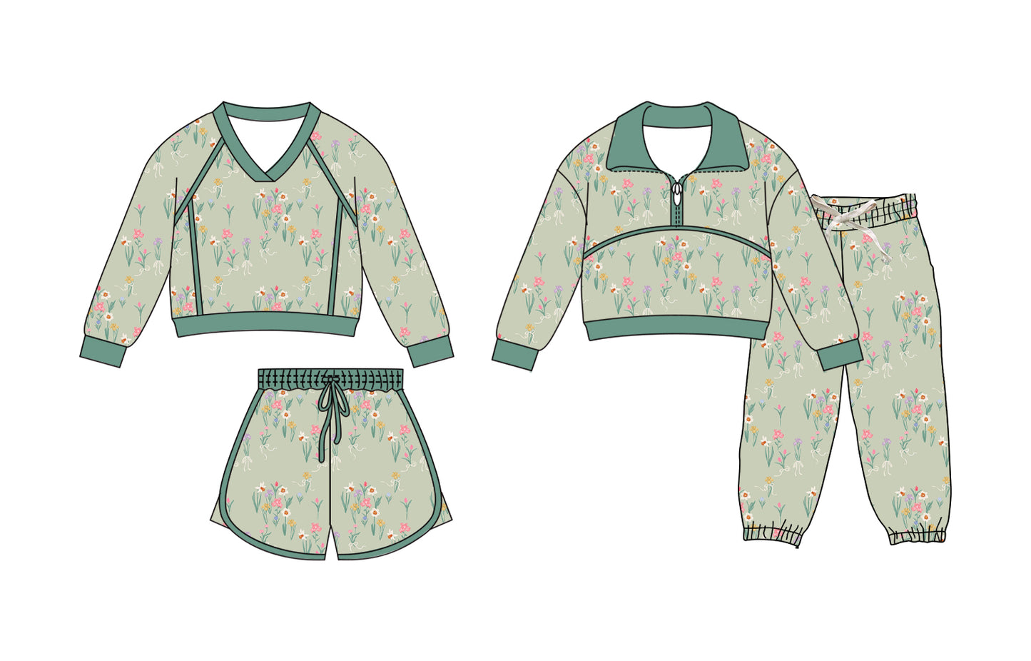25.11.27 custom each style moq 5 eta 6-8week Sibling Sisters camouflage baby girl long sleeve pants sets and skirts sets match family design