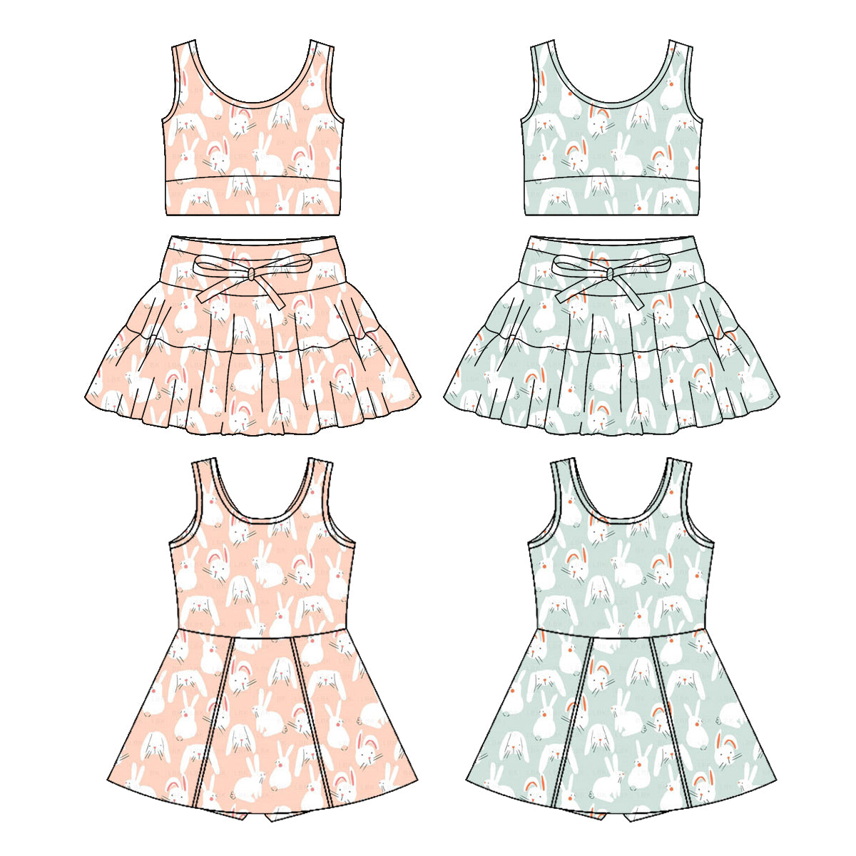 25.12.3 custom each style moq 5 eta 6-8week Sibling Sister baby short sleeve skirts sets 2 and dress 2 match design