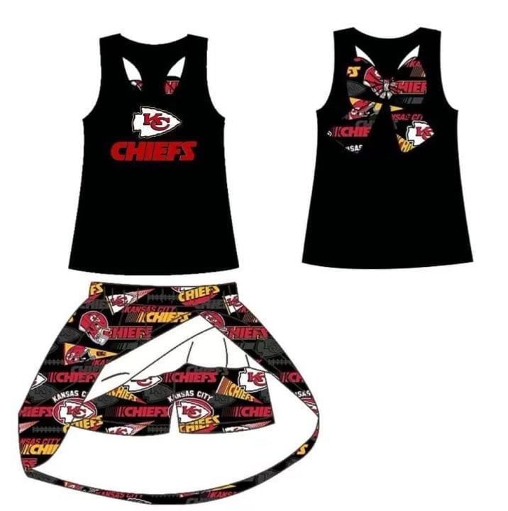 custom moq 3 eta 6-7weeks team summer baby girls clothes brick red sleeveless shorts skirts sets