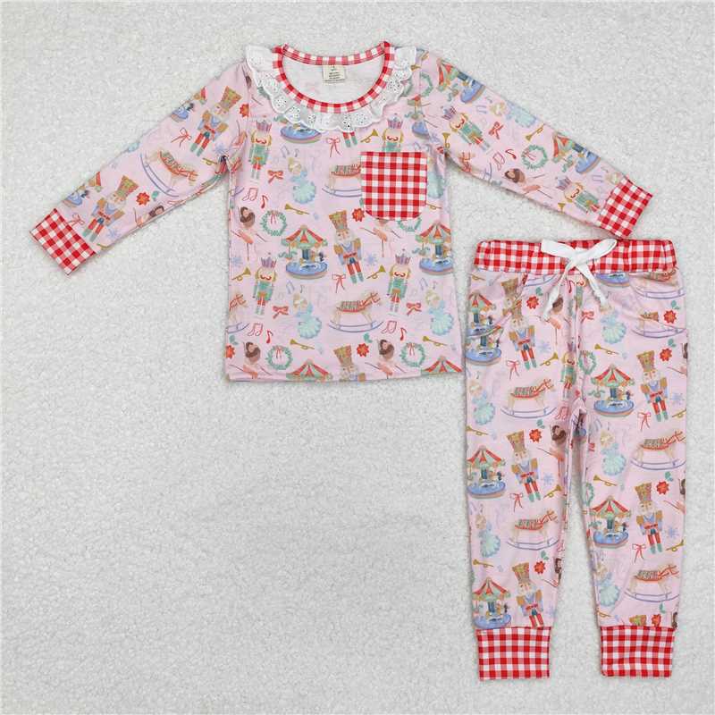 RTS NO MOQ BLP0521 GLP1271 Christmas Puppet Guard Long Sleeve Set: Blue & Pink