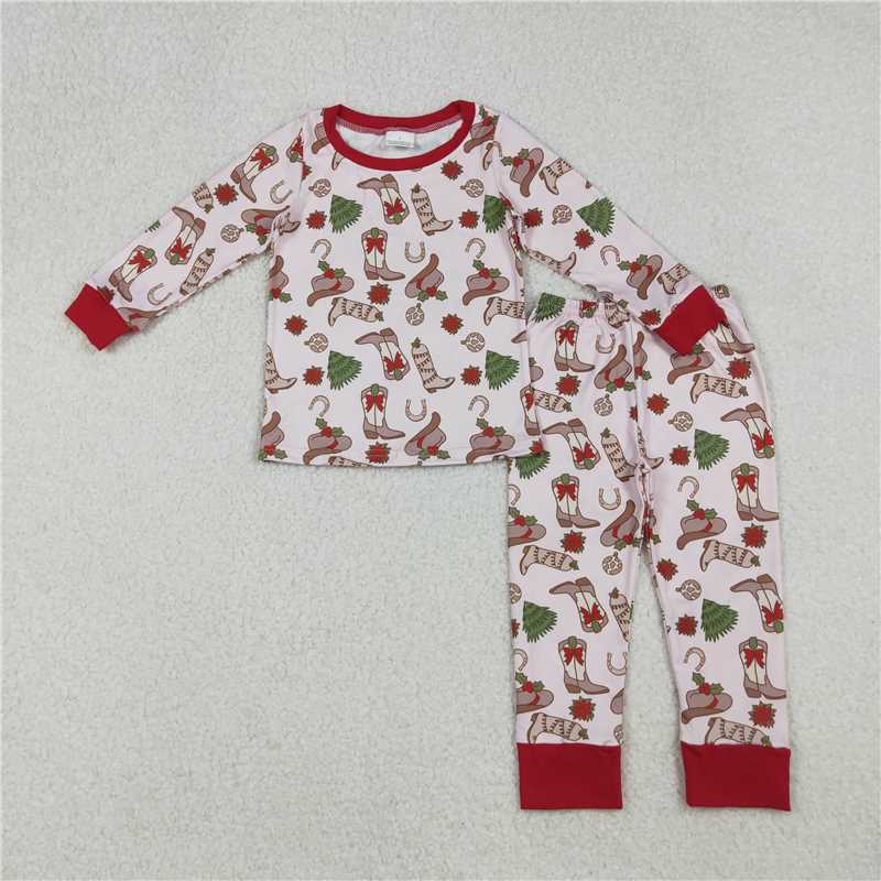 RTS NO MOQ Sibling Baby girls clothes Christmas long-sleeved trousers suits