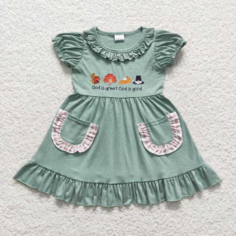 RTS NO MOQ Baby GirlsCotton hot stamping short-sleeved trousers suit matching romper skirt suit