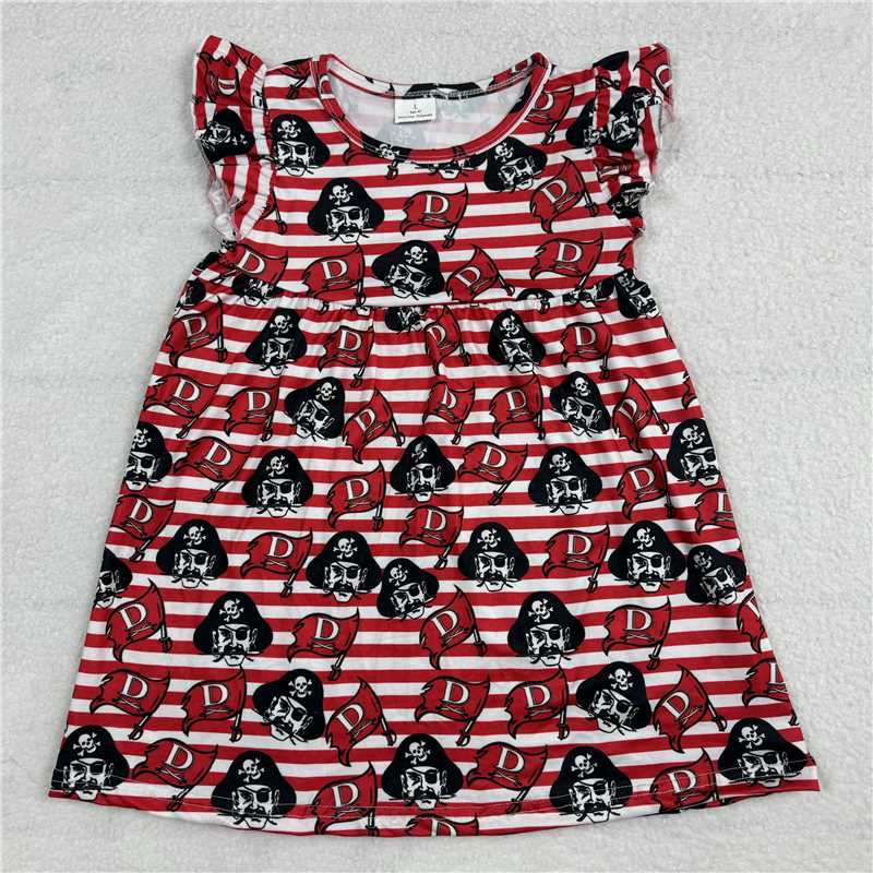 "G6-12-3*\ D-striped flying sleeves skirt"