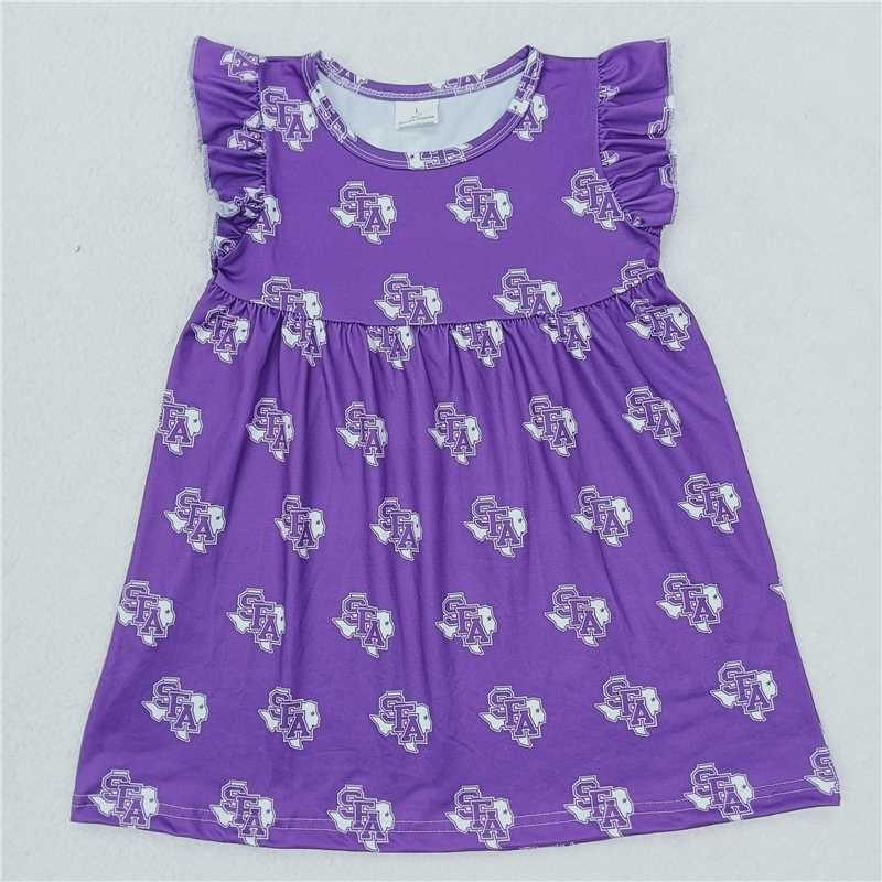 "G6-2-7/'/ SFA purple flying sleeves dress"