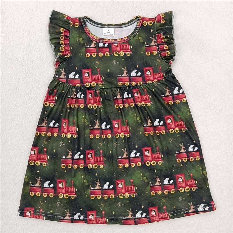 "G6-2-6./,; Red train dark green flying sleeves skirt"