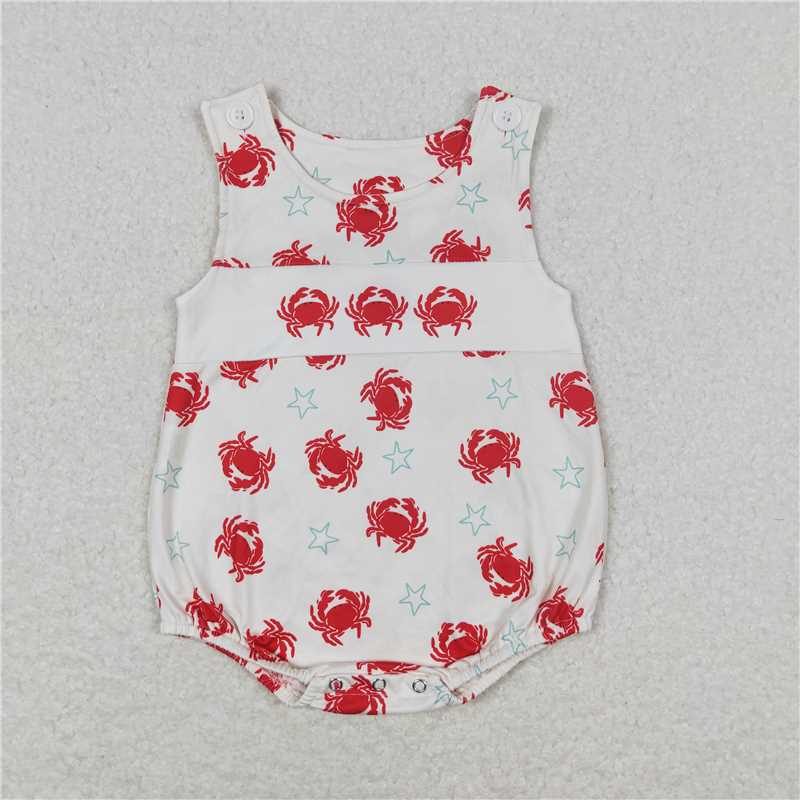 RTS NO MOQ(In Stock) Crab Star Beige Vest Bodysuit