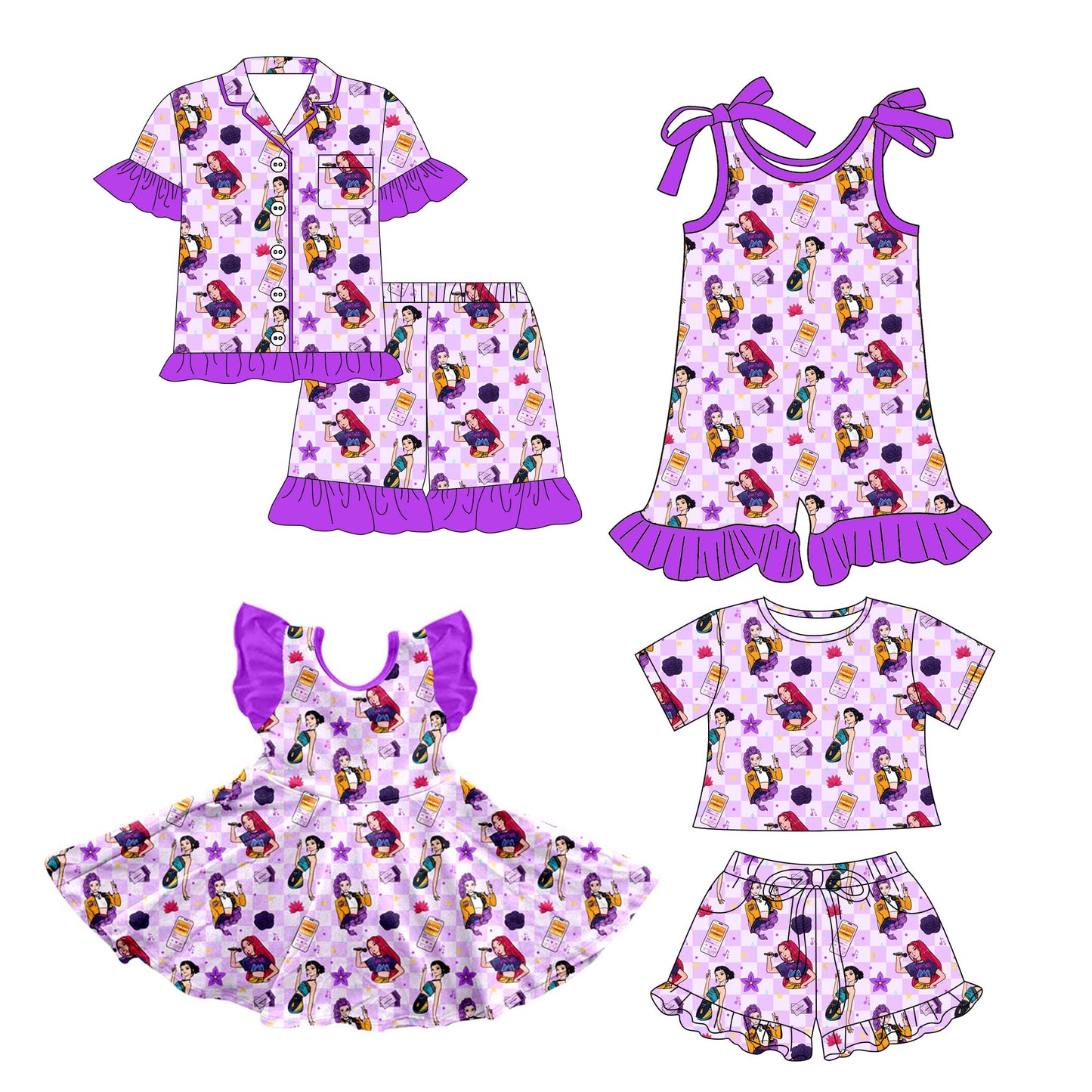 26.1.5 custom each style moq 5 eta 6-8week Sibling Sister baby short sleeve shorts sets 2 and jumpsuit and dress match design