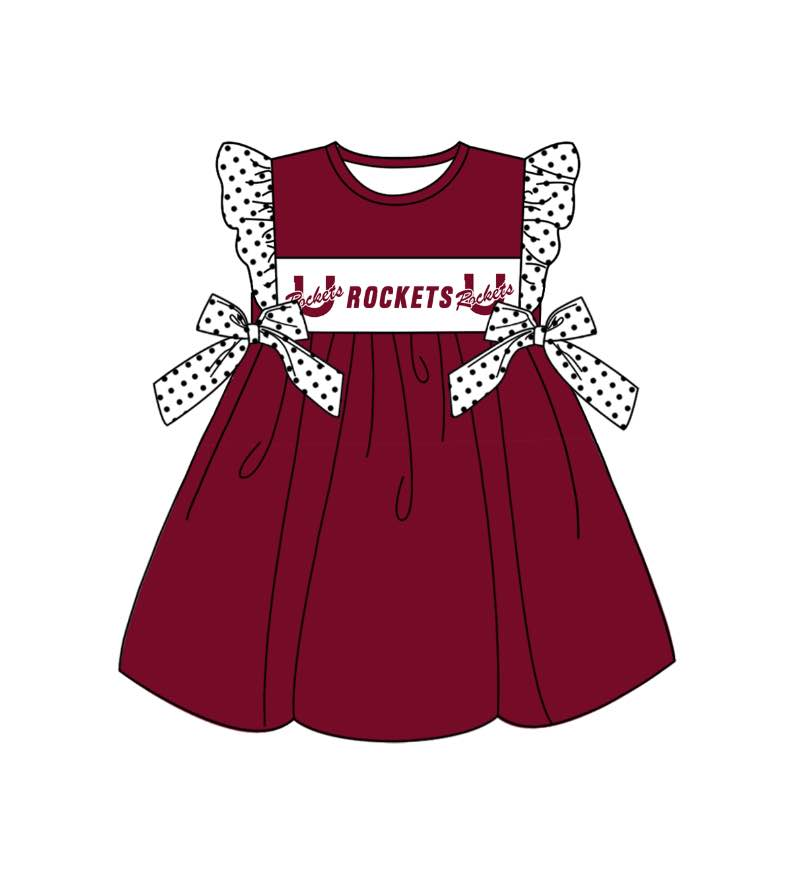 Deadline June 11 Custom no moq baby girls Rockets Summer girls dress