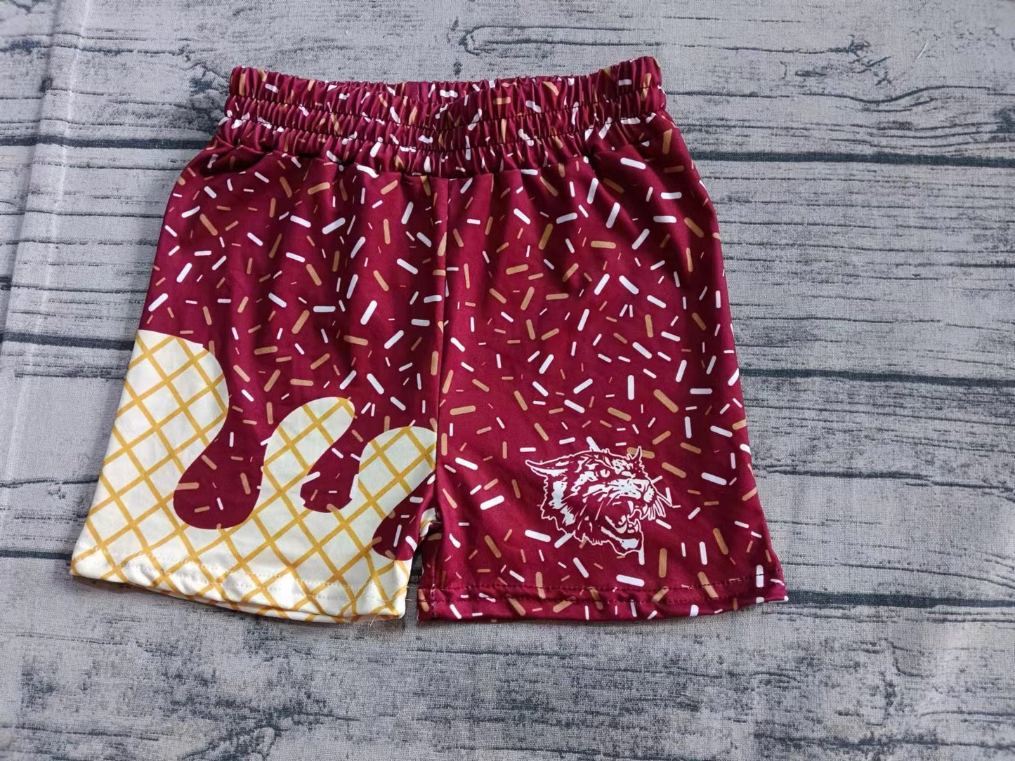 custom moq 3 eta 6-8weeks kids and adult Gold White Beach Summer Shorts
