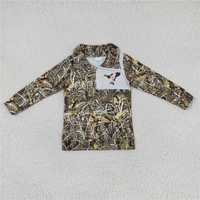 RTS NO MOQ BT0331 BT0333 BT0332 Brown Dead Leaves Zippered Long Sleeve Jacket