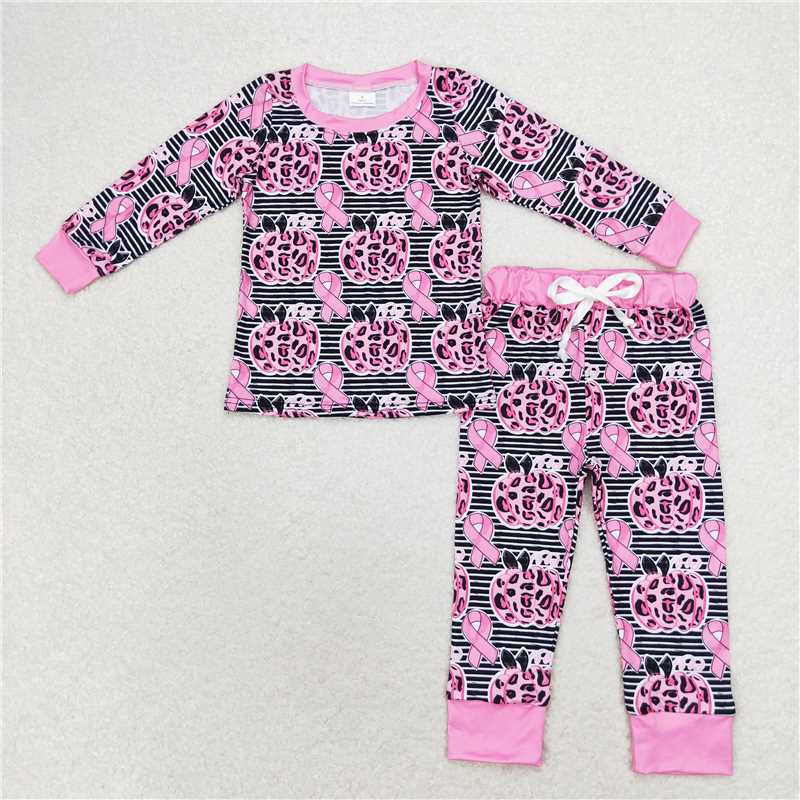 RTS NO MOQ Sibling baby girl clothes Rose red leopard print pumpkin short-sleeved striped trousers suit