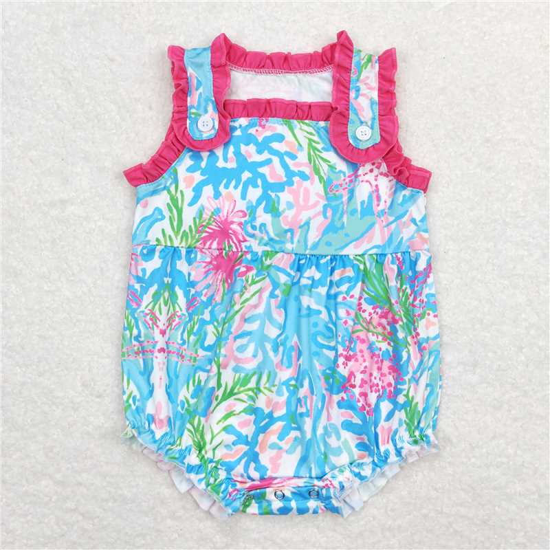 RTS Sibling Sister BSSO0839 Green short-sleeved shorts set with seaweed pattern pockets GT0561 +GSD1113