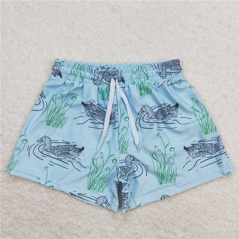 swimming trunks Sibling Sister Clothes swim S0359 Adult male duck aqua swimming trunks
