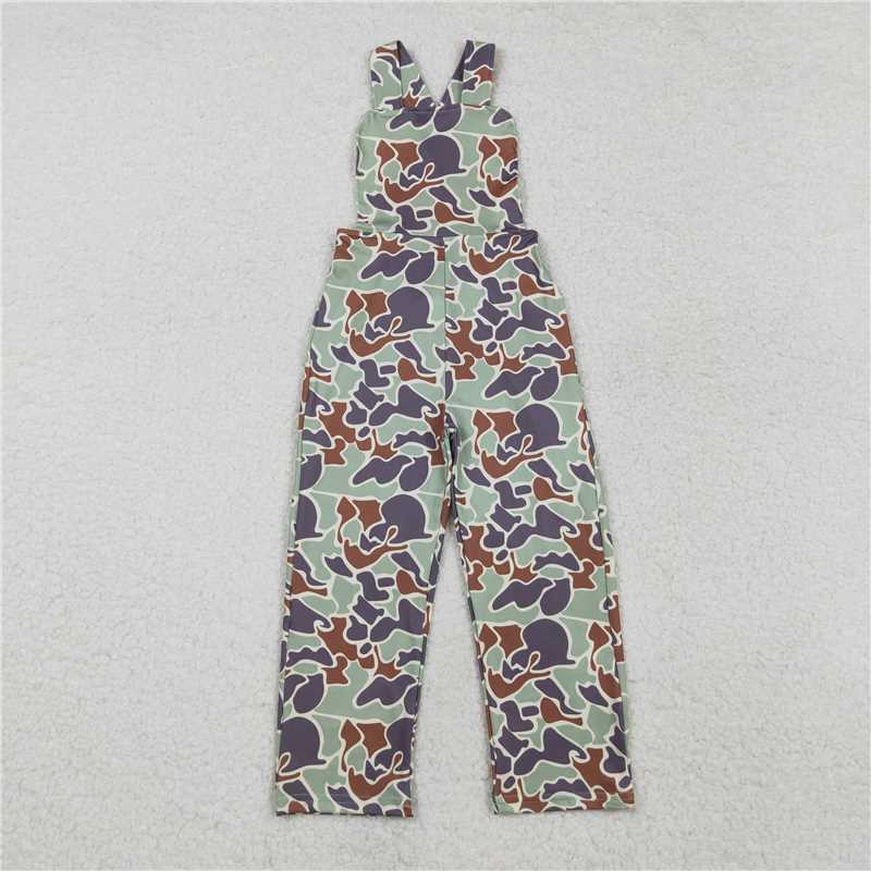 RTS NO MOQ Camouflage short sleeve shorts set & baby blanket and jumpsuit and adult top and kids top