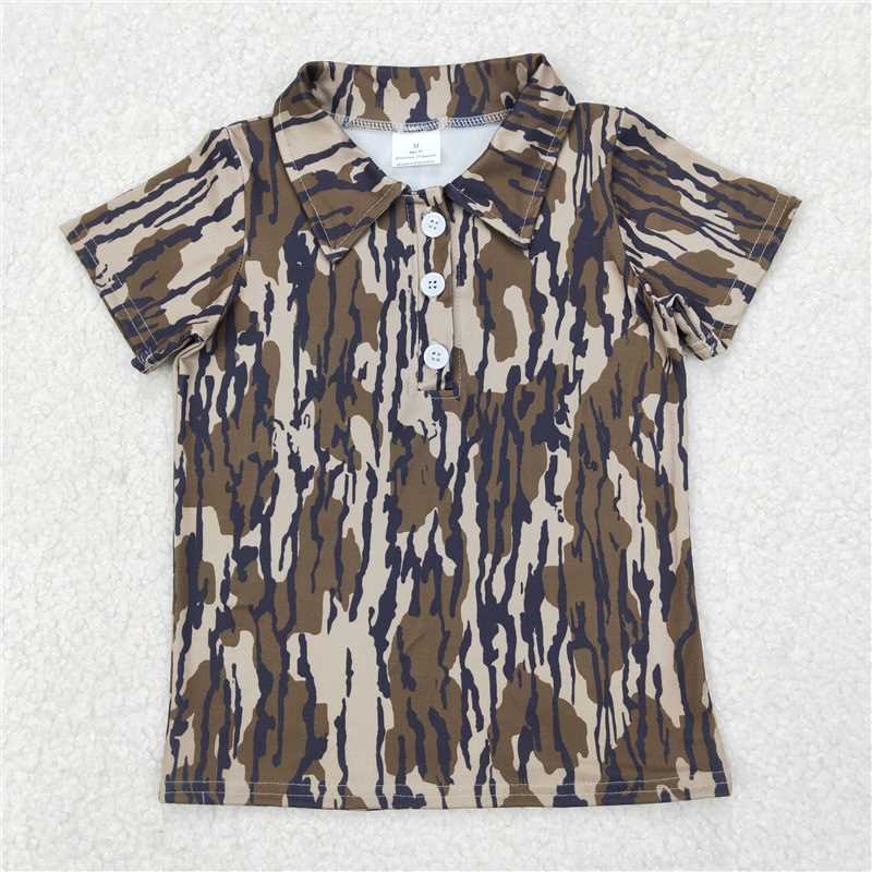 BT1207+SS0201-RTS NO MOQ HOT SELL baby boys clothes short sleeve Camouflage shorts set