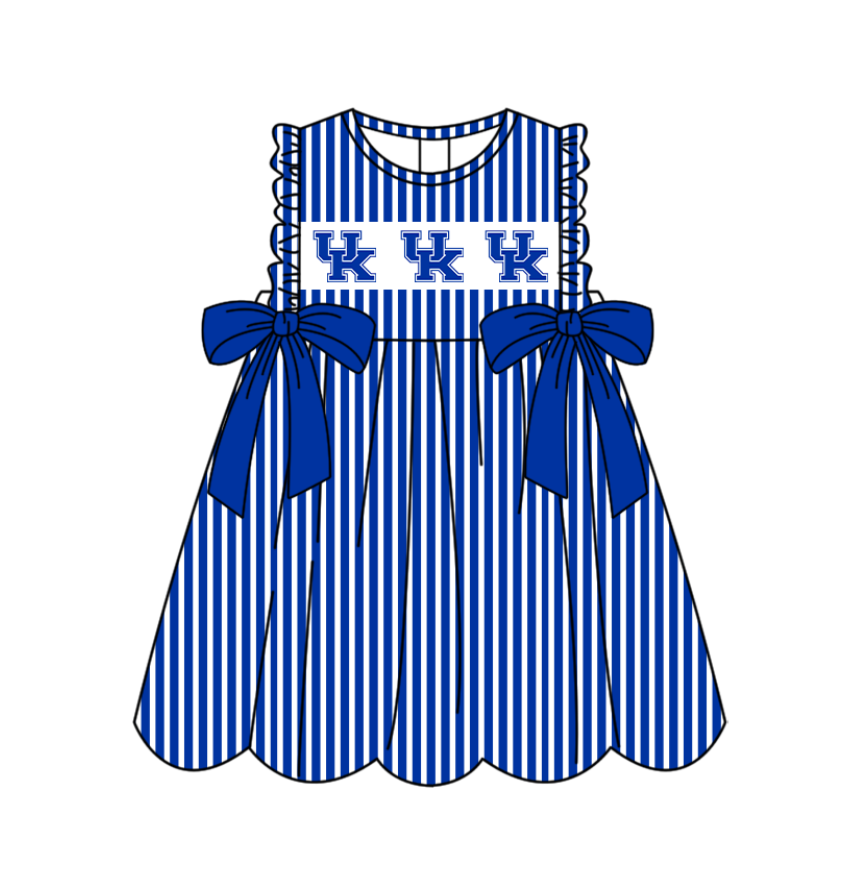 Custom moq 5 mix size milk silk baby girl clothes team summer blue sleeveless dress-25.11.25