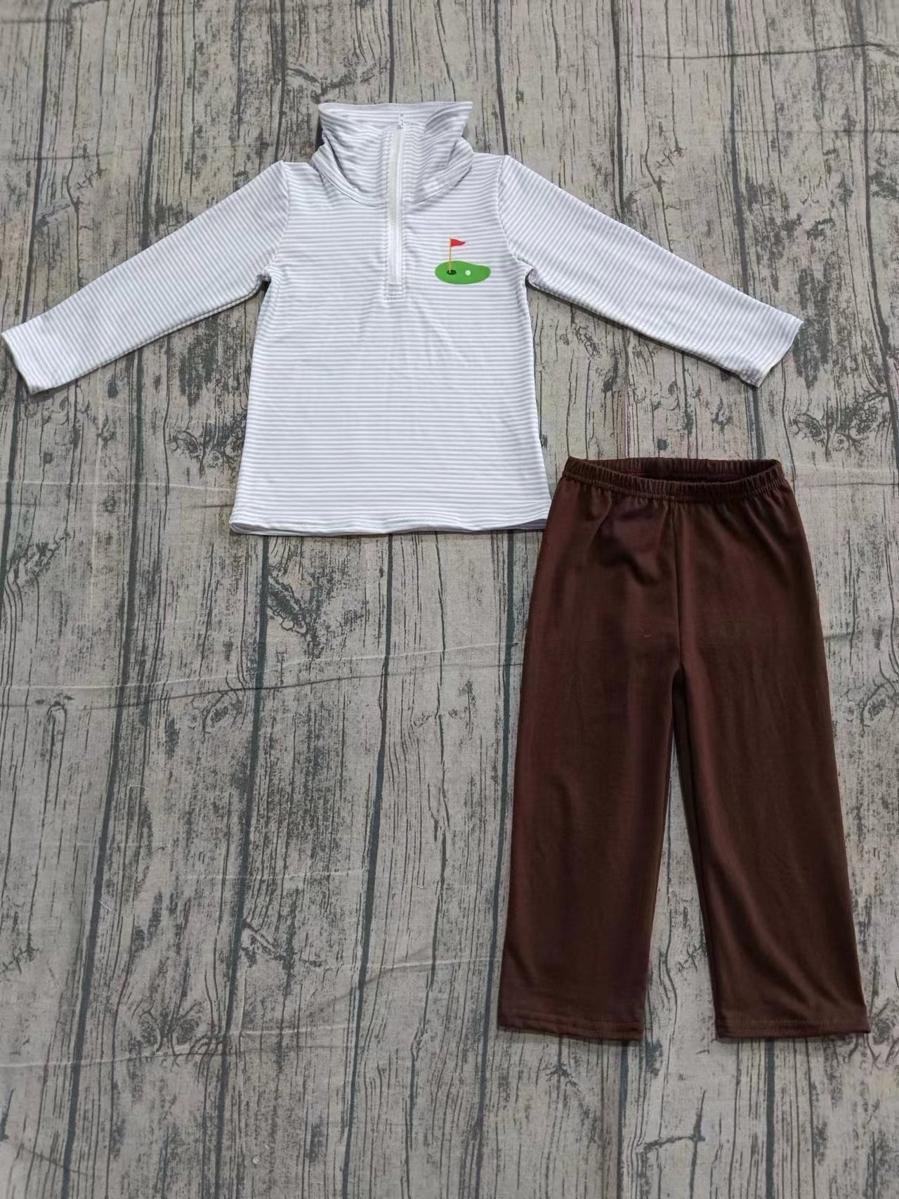 Custom moq 5 eta 6-8weeks baby boy clothes long-sleeved pants set-25.10.25