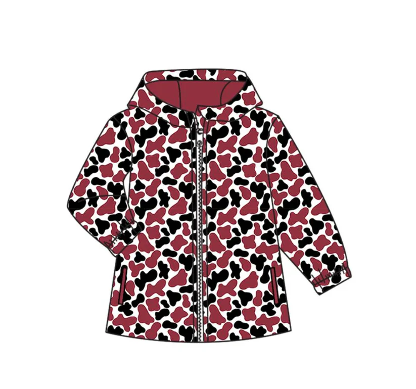 PRE ORDER Deadline September 2 custom no moq Black maroon long-sleeved jacket