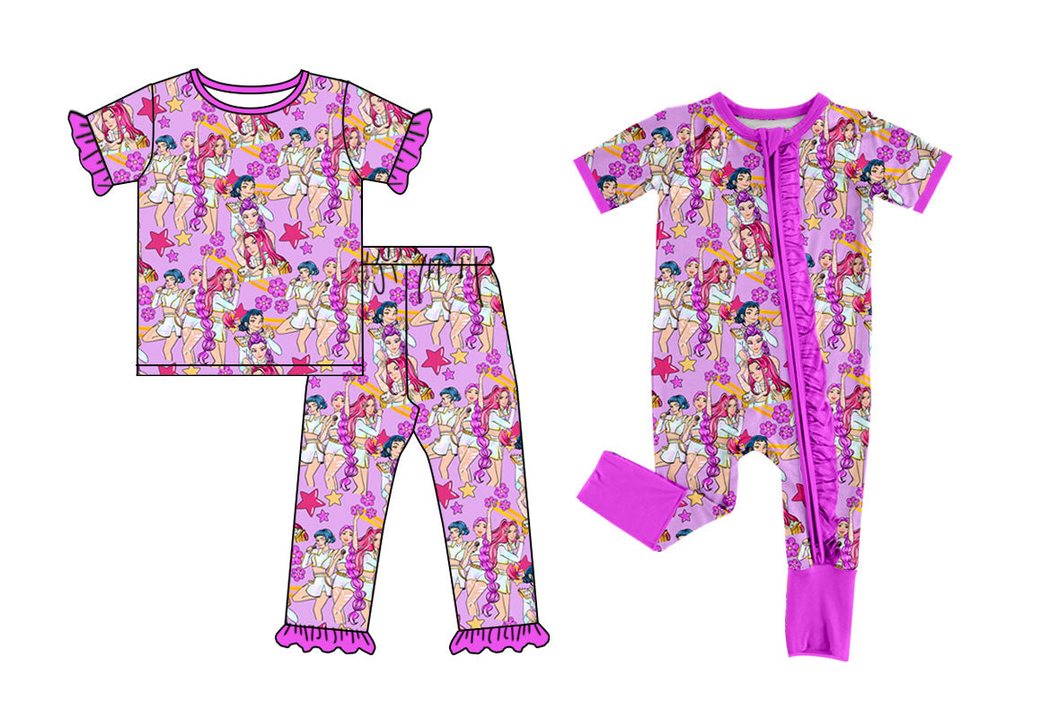 25.11.24 custom each style moq 5 eta 6-8week Sibling Sisters cartoon baby girl clothes short sleeve pants sets and romper match family design